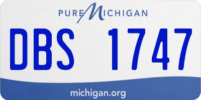 MI license plate DBS1747