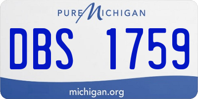 MI license plate DBS1759