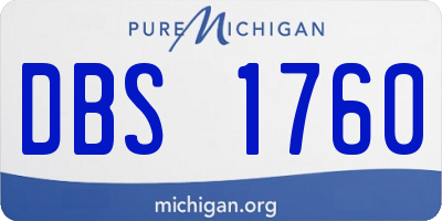 MI license plate DBS1760