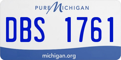 MI license plate DBS1761