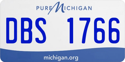 MI license plate DBS1766