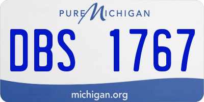 MI license plate DBS1767