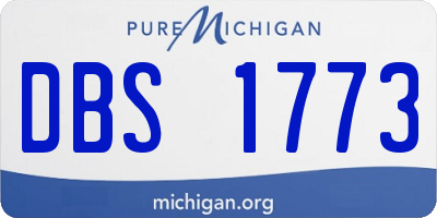 MI license plate DBS1773