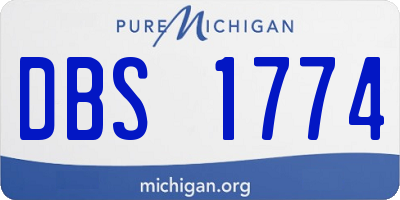 MI license plate DBS1774