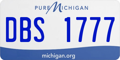 MI license plate DBS1777
