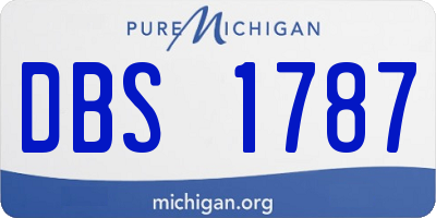 MI license plate DBS1787