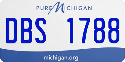 MI license plate DBS1788