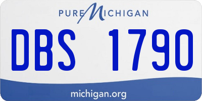 MI license plate DBS1790