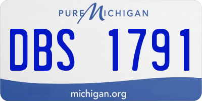 MI license plate DBS1791