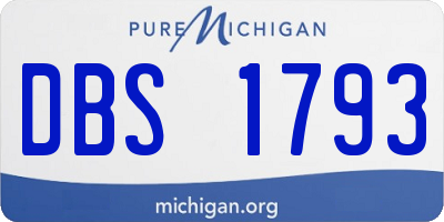 MI license plate DBS1793