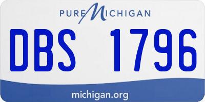 MI license plate DBS1796