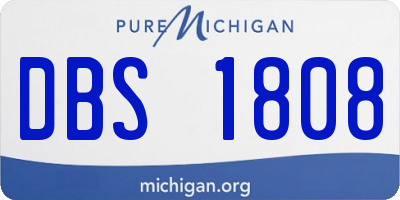 MI license plate DBS1808