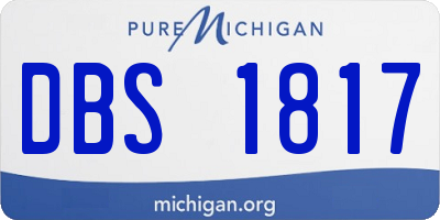 MI license plate DBS1817