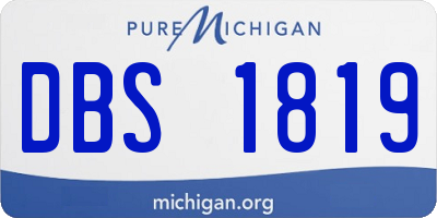 MI license plate DBS1819