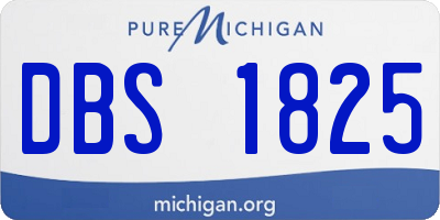 MI license plate DBS1825