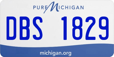 MI license plate DBS1829