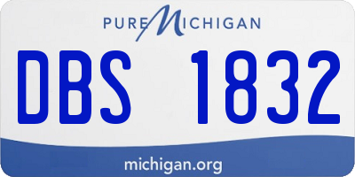 MI license plate DBS1832