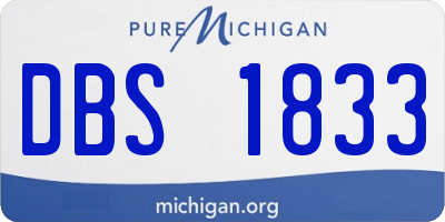 MI license plate DBS1833