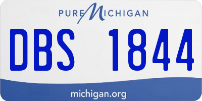 MI license plate DBS1844