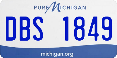 MI license plate DBS1849