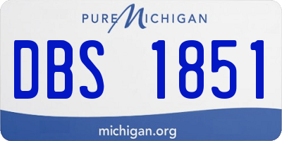 MI license plate DBS1851