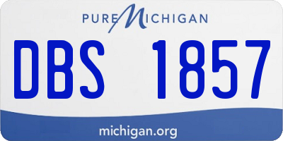 MI license plate DBS1857