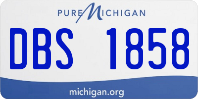 MI license plate DBS1858