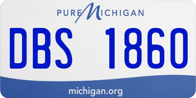MI license plate DBS1860