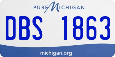 MI license plate DBS1863