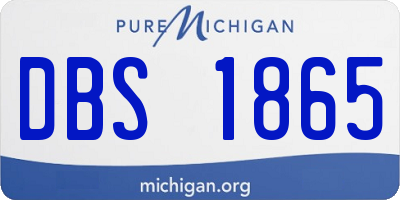 MI license plate DBS1865