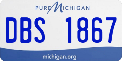 MI license plate DBS1867