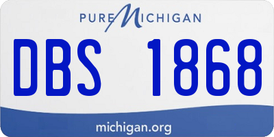 MI license plate DBS1868