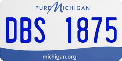 MI license plate DBS1875