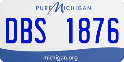 MI license plate DBS1876