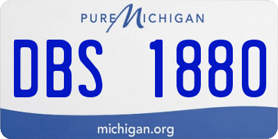 MI license plate DBS1880