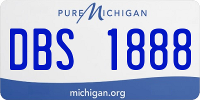 MI license plate DBS1888