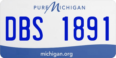 MI license plate DBS1891