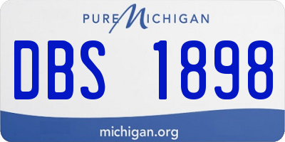 MI license plate DBS1898