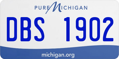 MI license plate DBS1902
