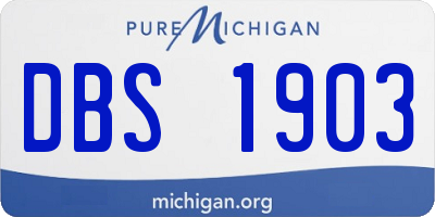 MI license plate DBS1903