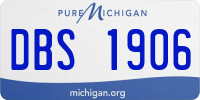 MI license plate DBS1906