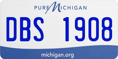 MI license plate DBS1908