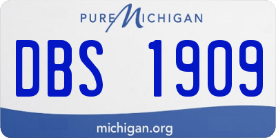 MI license plate DBS1909