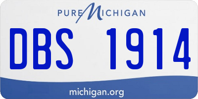 MI license plate DBS1914