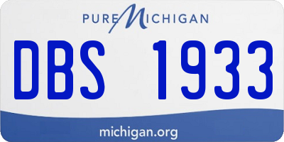 MI license plate DBS1933