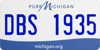 MI license plate DBS1935