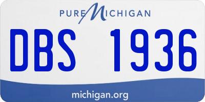 MI license plate DBS1936