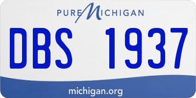 MI license plate DBS1937