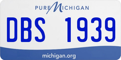 MI license plate DBS1939