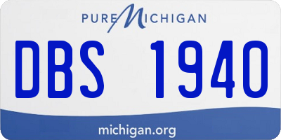 MI license plate DBS1940